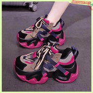 Inner height-increasing women's shoes dad shoes women's 2024 th内增高女鞋老爹鞋女款2024厚底小个子运动休闲鞋7cm10.19