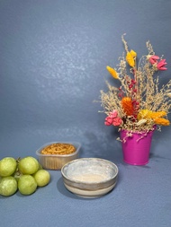 波光粼粼 藍色手作陶瓷碟 - 行雲流水系列