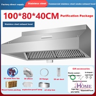 🔥Ready Stock🔥304 Exhaust Hood Commercial Stainless steel range hood kitchen/exhaust hood set range h