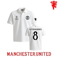 เสื้อยืดโปโล Manchester united club เสื้อยืดฟุตบอลคอปก แขนสั้น MU English Premier League ผ้ากีฬายืดอ