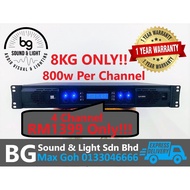 Blackline QA1600 4 Channel 800w Per Channel Light Power Amplifier