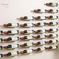 MXBEAUTY Wine Bottle Holder, Black/Gold Wall Mounted Wine Rack, Wall Decor Metal Hanging Useful Wine Display Shelf Liquor Wine Bottles