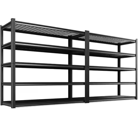 Storage Shelves, Garage Shelving, Adjustable Garage Shelves, 3000lbs Heavy Duty Shelving ,5 Tier, Cu