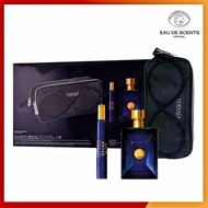 VERSACE DYLAN BLUE MEN EDT 100ML+10ML+VERSACE TROUSSE GIFTSET