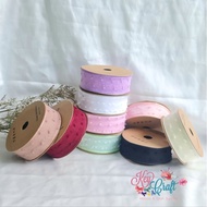 (1 Roll = 20 yards) Korean Ribbon Tile Polkadot 3D size 4cm