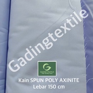( per 1 meter ) kain AXINITE spun poly polyester tebal warna putih kebiruan lebar 150 cm bahan baju 