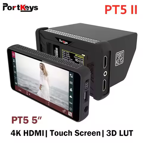 Portkeys PT5 II 4K Touchscreen 5 Inch Camera Field Monitor IPS FHD 1920x1080 3D LUT Monitor With Wid