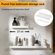 FREEYIO785BH Shower Storage Rack, Wall Mounted Self Adhesive Bathroom Shelf,  Stable No-drill ABS Wa