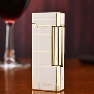 Bật Lửa Hàng Cao Cấp DERUI 3019 Nguyên Khối Màu Trắng Sọc ( Có Hộp Xài Gas) ( KHÔNG GAS)