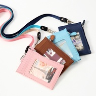 Card Holder Wallet Pouch ID Badge Wallet Coin Card Purse Neck Strap Card Bag