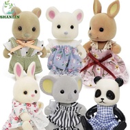 SHANLIN Mini Rabbit Bear Toy, Animal Forest Family Forest Family Dolls, Children Miniatures Panda Si
