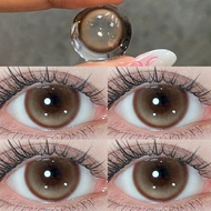 2 Pcs / Pair of Contact Lenses with Degrees of Brown Natural Student Doll Eyes Gentle and Cute 2025 