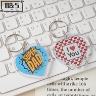 【B&S】 5pcs nk Photo Frame Keychain Clear Acrylic Keyring Insert Photo Split Key Pendant DIY Key Hold
