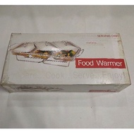 Food warmer Marinex Brazil 3 tempered glass buffet container Food warmer buffet