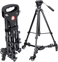 VX-600 Trolley for Photography Tripod, 3 Wheels for Trolley for Tripod Folding Adjustable Leg Suppor