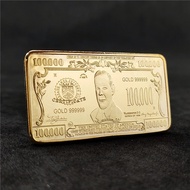 Commemorative Coin 10,000 US Nuggets Square Gold-Plated Bar 1 Ounce Commemorative Nuggets American C