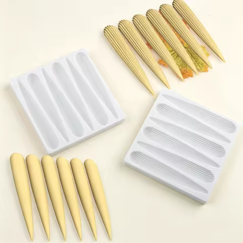 French Long Cream Eclair Silicone Mold Food Grade Finger Puff Chocolate Mould Fondant Mould Kitchen 