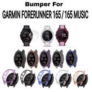 Bumper tpu garmin Forerunner 165 soft case protector tempered glass music fr 165