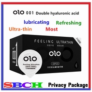 OLO 001 Upgraded Ultra Thin Condom 10PCS 52mm Hyaluronic Acid Natural Latex Condoms