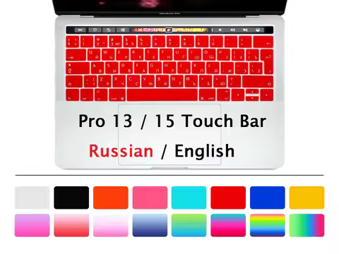 Soft for Macbook Pro 13 15 2016 2018 Touch Bar EU US Russian A1706 A1708 A1989 A1707 A1990 Keyboard 