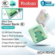 【3C Certified】Yoobao 6024 MiniQ 10000mAh Powerbank 22.5W Fast Charging Power Bank Mini Yoobao 6024Mi