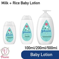 Johnson's® Milk + Rice Baby Lotion 100ml / 200ml / 500ml / 500ml+100ml Ready stock