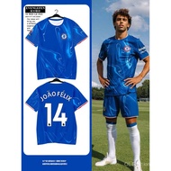 Chelsea 24-25 Sine Zofilix Football Jersey Quick-Drying Ice Silk Short-Sleeved T-Shirt Men Women Hal