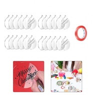 Sturdy Acrylic Christmas Baubles DIY Clear Round Baubles for Xams Tree