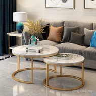 Low Nordic Living Room Simple Combination Table Light Luxury Residential Iron Round Outdoor Small Ho