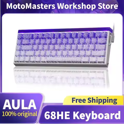 AULA HERO 68HE 8K Magnetic Switch Gaming Mechanical Keyboard Mixable Axis RG Low Latency Wired High 