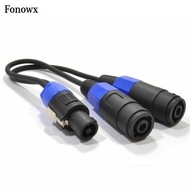 [AbabixaMY] PA Splitter Male to Dual Female Speakers Cable Cord PA DJ Adaptor Black