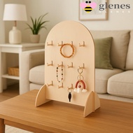 GLENES Earring Display Rack, Detachable Arch Jewelry Storage Rack, Durable Hook Style 3 Layers Woode