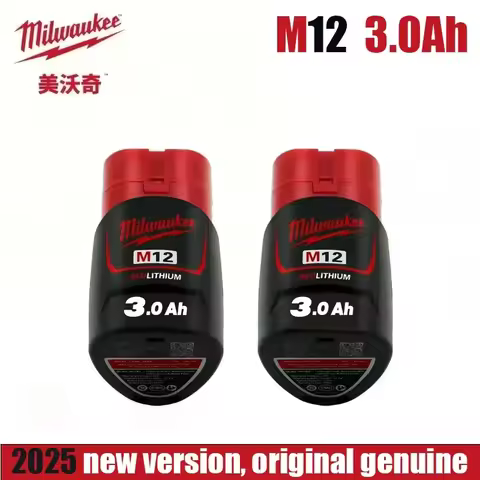 Milwaukee 12V M12 3AH compatible with Milwaukee M12 tool battery XC 48-11-2410 48-11-2420 48-11-2411