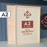 KAYU A2 Wooden Photo Frame Photo Frame Wooden Frame A2 Size 42 x 59.4 cm Natural Pine Wood Frame