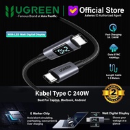 UGREEN 65866 / 65867 / 65868 USB-C to USB-C PD Fast Charging 240W Nylon Cable with Smart Digital Dis