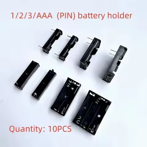 10PCS 1/2/3 x AAA Battery Box Battery Holder With pins AAA 1.5V Nylon Flame-retardant Battery Compar