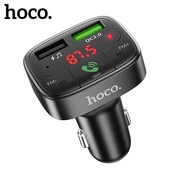 HOCO Original เครื่องส่งสัญญาณ FM รถบลูทูธ5.0วิทยุติดรถยนต์อะแดปเตอร์เสียง Quick Charge QC3.0สนับสนุ