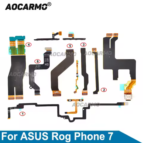 Aocarmo Keyboard Flash Light Sensor Power Flex For ASUS ROG Phone 7 ROG7 MainBoard Connector Small B