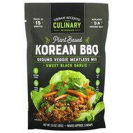 Urban Accents, Plant Based Korean BBQ, Ground Veggie Meatless Mix,  Sweet Black Garlic, 3.6 oz (101 