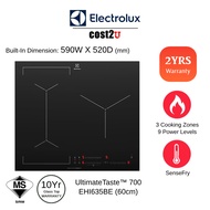 Electrolux 60cm UltimateTaste 700 Built-in Induction Hob | EHI635BE (3 Cooking Zones Induction Cooke