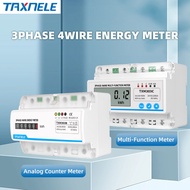 Digital Display Energy Meter 380V 100A LCD Counter 7P Electronic Watt Power Meter 3 Phase 4 Wire Vol