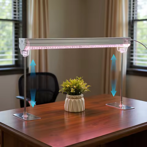 1 Pair Grow Light Bracket Tabletop Grow Light Stand Indoor Plant Light Stand Grow Light Hangers Adju