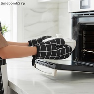 (time) Kitchen Glove 1pc Oven Mitt Heat Resistant Thiened Insulated for Safe Baking and Cooking in M