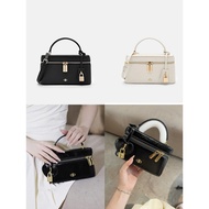 Pe.Do Women's Trunk Bag Lightweight Glossy Leather Vertical Form, Crossbody Shoulder Bag with Buckle