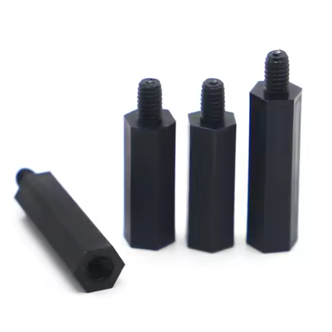 10PCS 20PCS Nylon Plastics Spacer Male to Female Black Nylon Standoff Spacer M2 M2.5 M3 M4*L+6