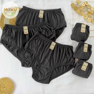 Women's Dark Black Plain Jumbo Panties Smooth from Teenagers to Pregnant Women (ML XL XXL 4L 5L)