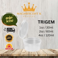 Trigem Hinged Sauce Cup with Lid 1oz / 2oz / 3oz / 4oz