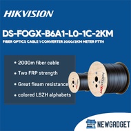 HIKVISION DS-FOGX-B6A1-L0-1C-2KM FIBER OPTICS CABLE 1 CONVERTER 2000/2KM METER FTTH