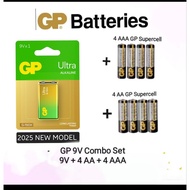 GP 9V NEW STOCK Smart Tag Battery Combo Set With 4 AAA+4AA GP Supercell