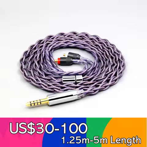 Type2 1.8mm 140 cores litz 7N OCC Headphone Earphone Cable For Sony IER-M7 IER-M9 IER-Z1R Headset 4 